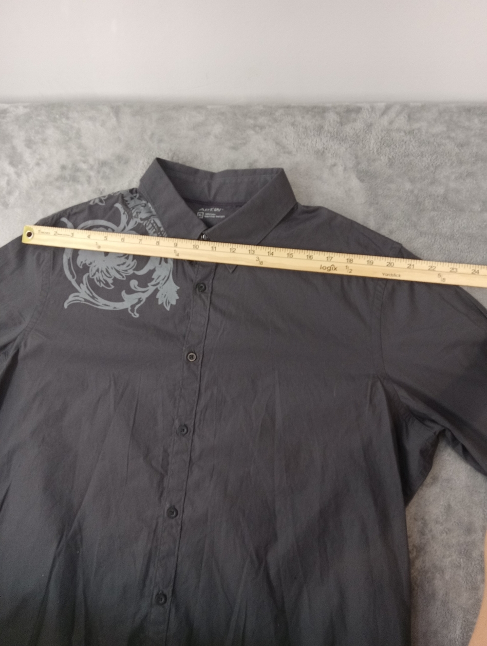 APT.9 Men's Gray Botton Donw Shirt with White Wing Graphic Size XL - Picture 8 of 13